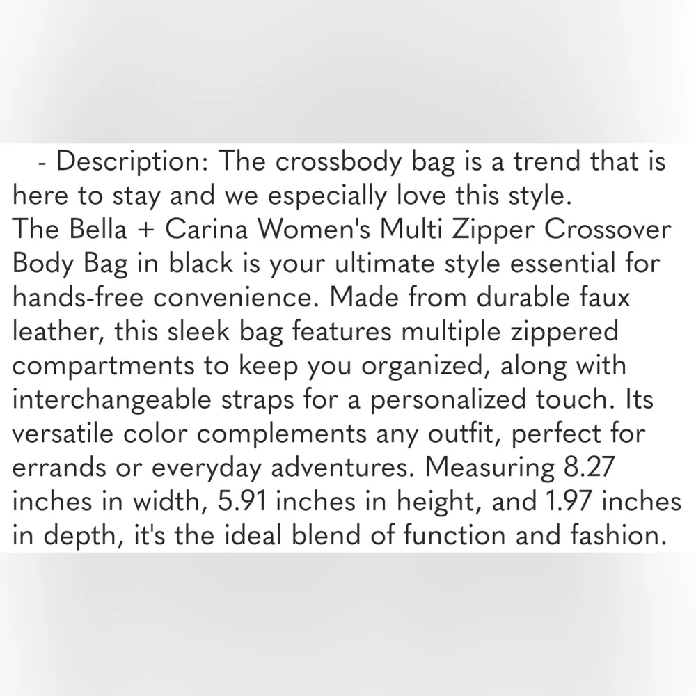 Black Faux Leather Crossbody Bag with Guitar Embroidered Strap - Picture 7 of 9